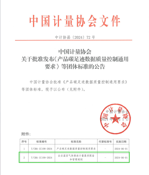 企业温室气体排放计量器具配备和管理通则