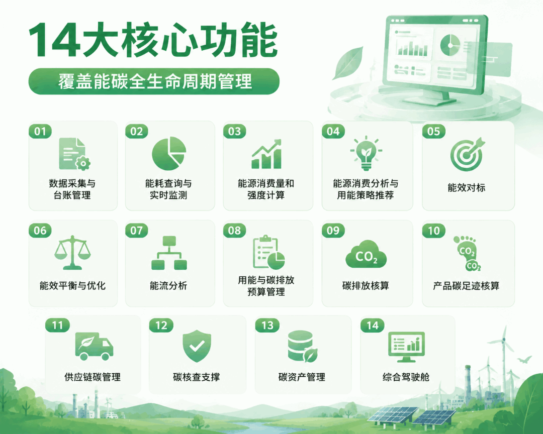 能碳管理平台14大核心功能